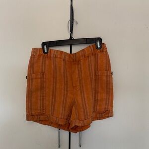 Striped Orange Women's Cargo Shorts